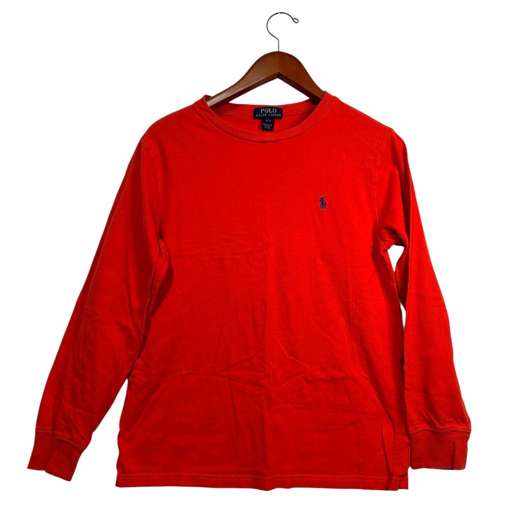 Youth L (14/16) | POLO Ralph Lauren Boy's 100% Cotton Long Sleeve Tee T-Shirt